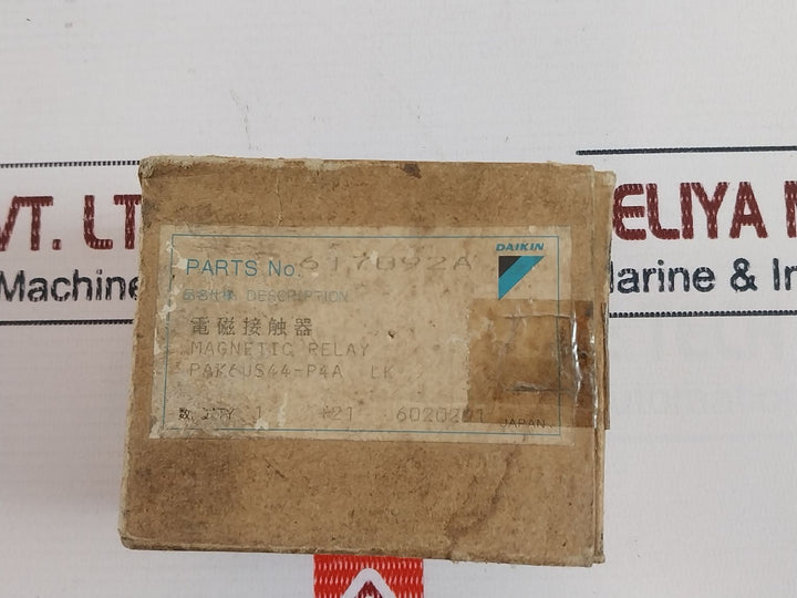 Togami Electric Pak-6Us44-p4A Magnetic Control Relay 617092A