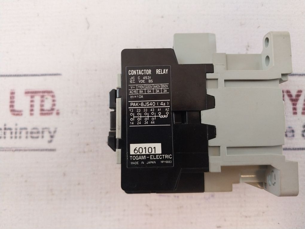 Togami Electric Pak-8Js40 (4A) Magnetic Contactor Relay