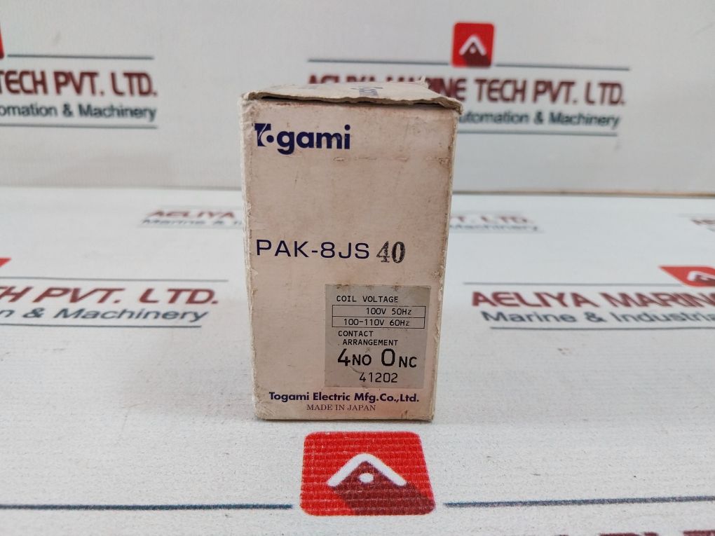 Togami Electric Pak-8Js40 Magnetic Control Relay
