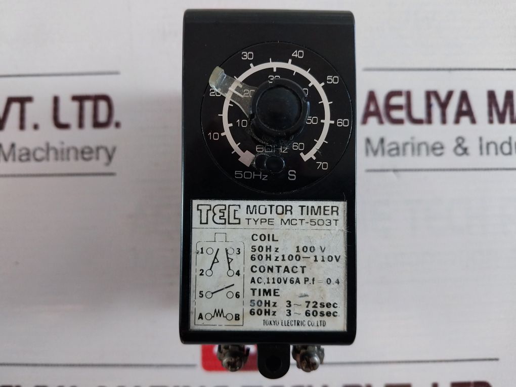 Tokyo Electric Tec Motor Timer Type Mct-503T 100-110V 50/60Hz