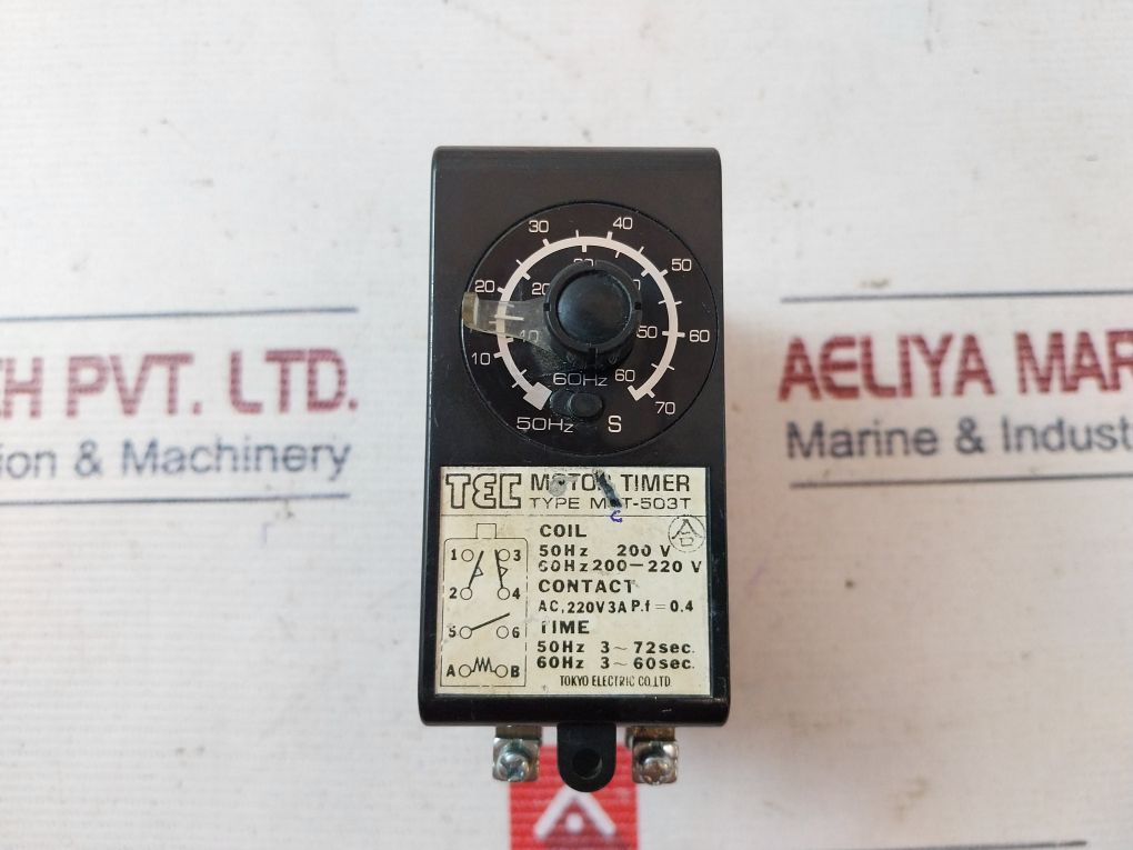 Tokyo Electric Mct-503T Motor Timer 60Hz 200-220V