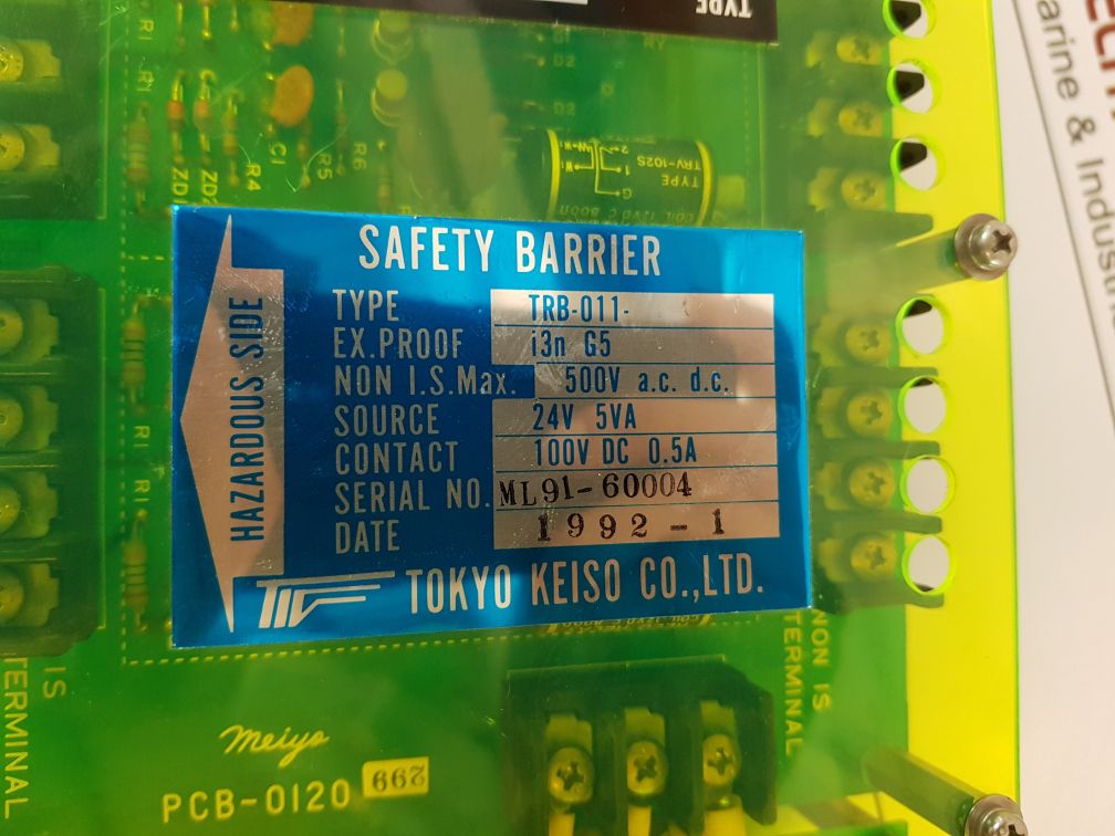 Tokyo Keiso Trb-011 Safety Barrier Pcb Card