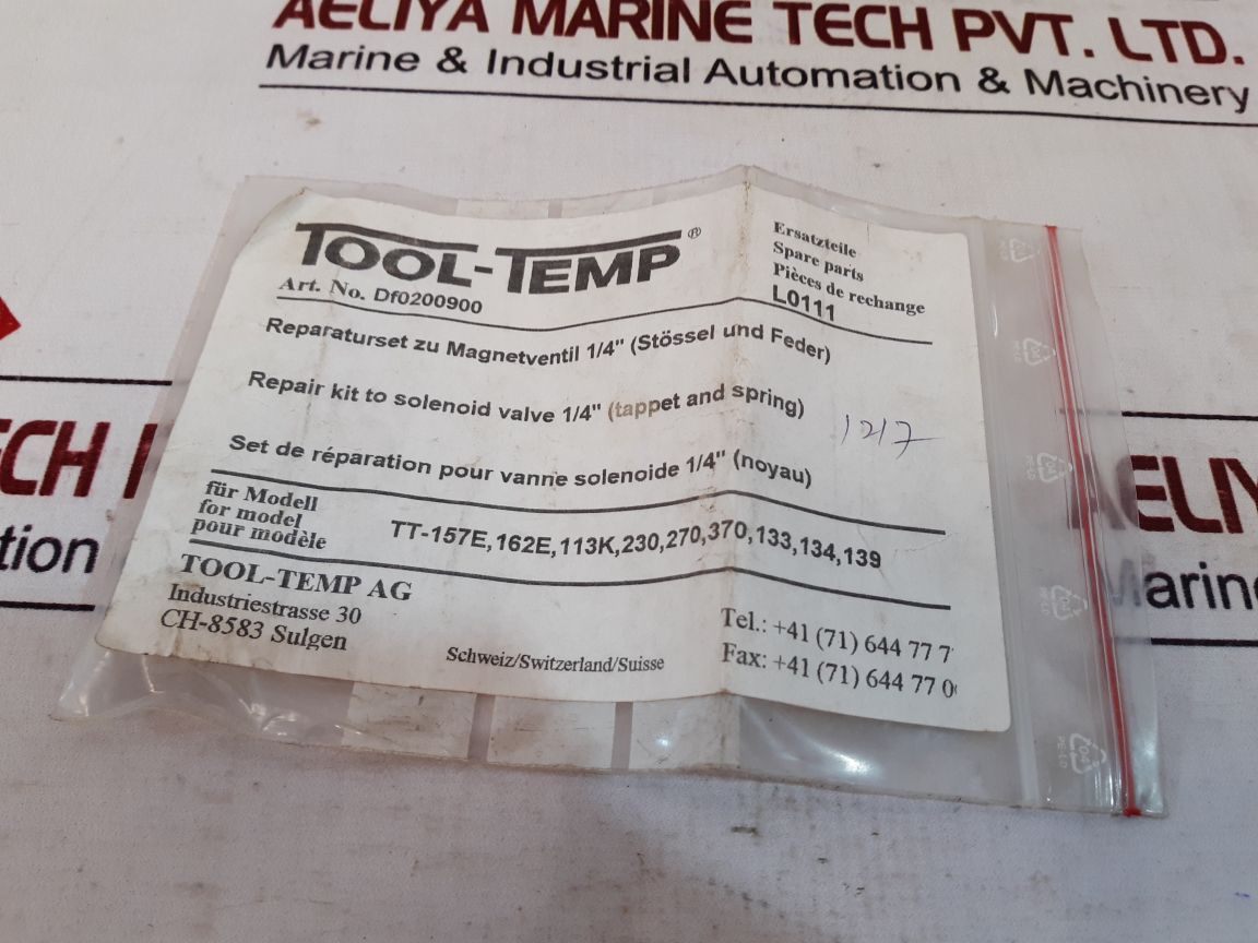 Set of 3x Tool temp df0200900 repair kit to solenoid valve 1/4