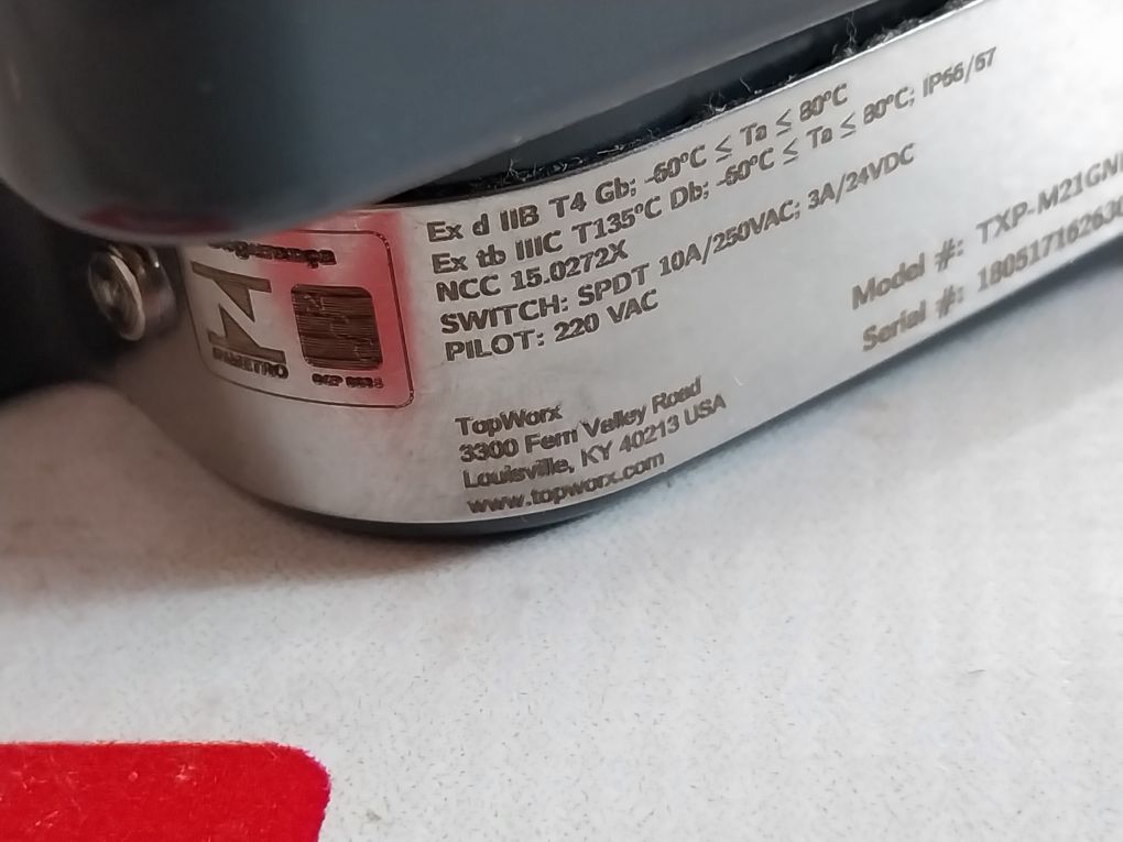 Topworx Txp-m21Gnmm4A1 Limit Switch W/ Solenoid Box