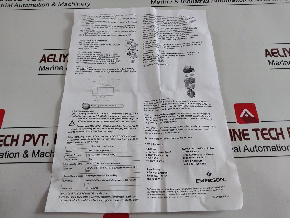 Topworx Txp-m21Gnmm4A1 Limit Switch W/ Solenoid Box