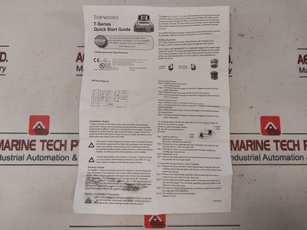 Topworx Txs-m21Gnmm Valve Controller