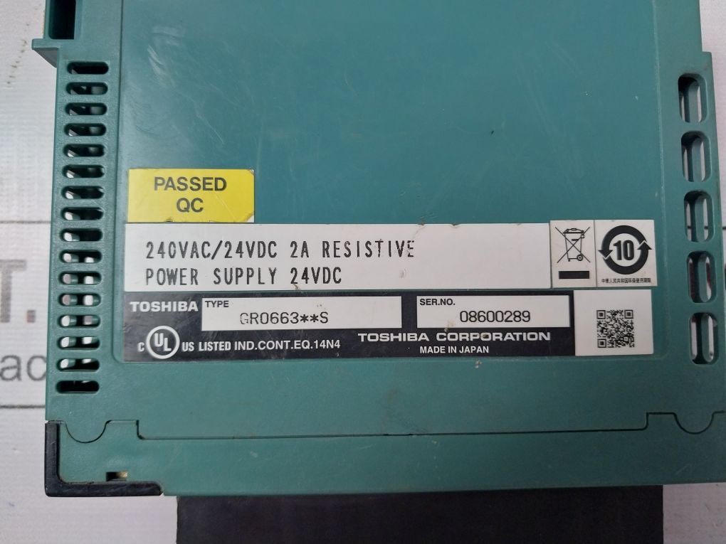 Toshiba Ro663 Relay Out Power Supply 24Vdc Gro663**S