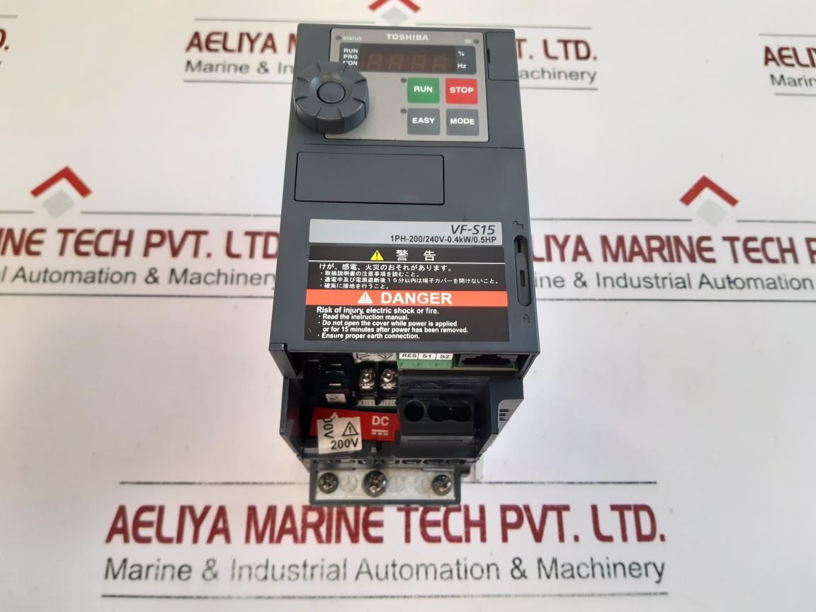 Toshiba Vf-s15 Transistor Inverter Vfs15S-2004Pl-w1,0.4Kw-1.3Kva-0.5Hp
