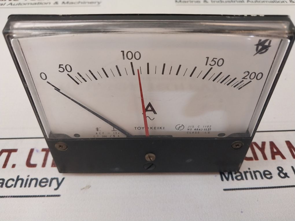 Toyo Keiki Acf-12N 0-200 A Ammeter Ara31527
