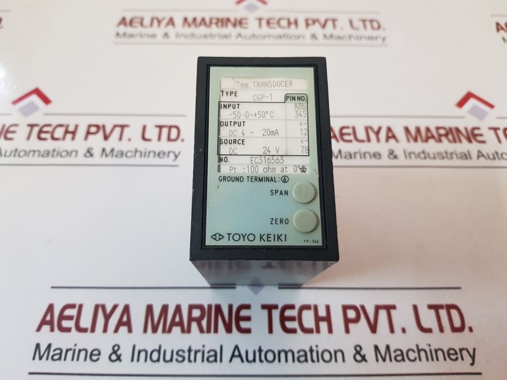 Toyo Keiki Cgp-1 Temperature Transducer 24V Dc