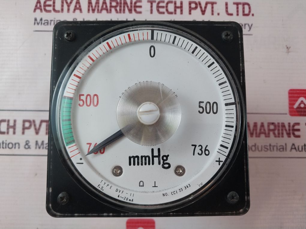Toyo Keiki Dvf-11 Meter -760 To +736 Mmhg