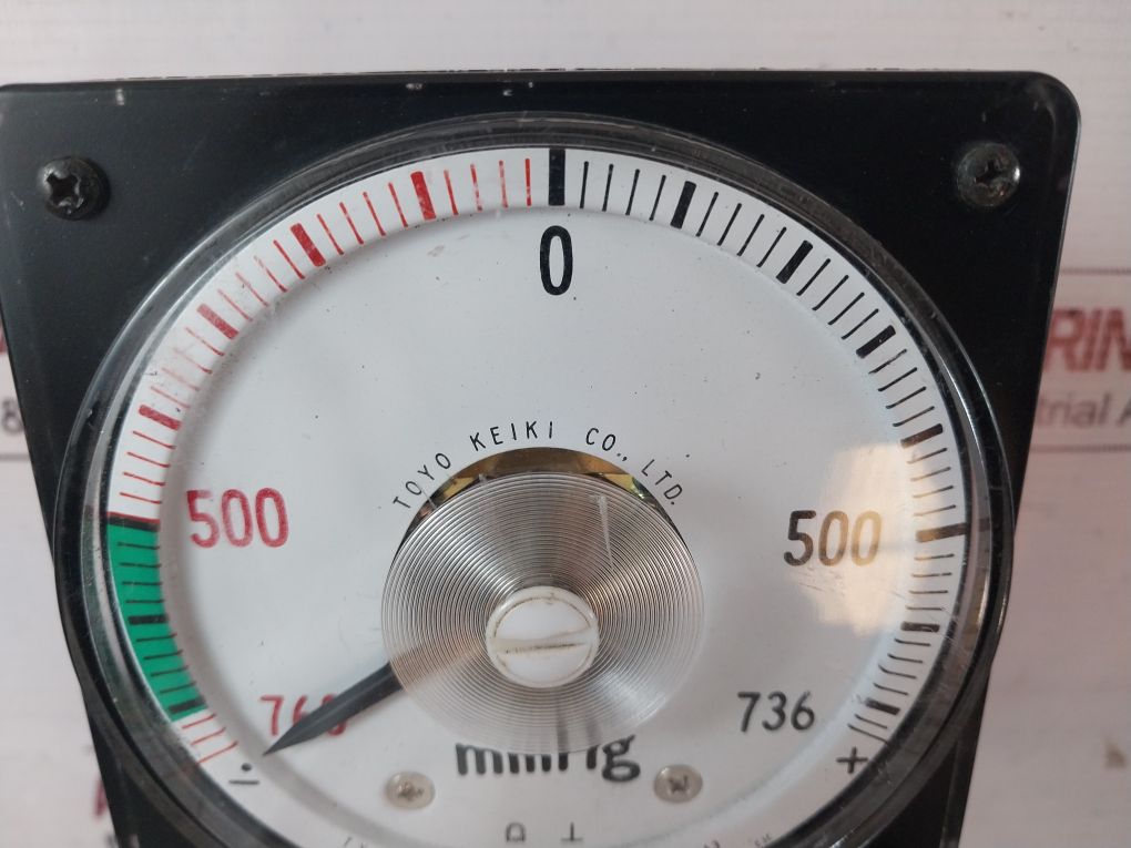 Toyo Keiki Dvf-11 Meter -760 To +736 Mmhg