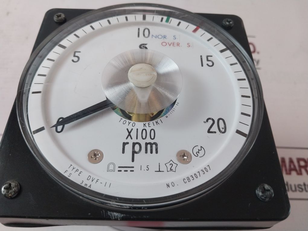 Toyo Keiki Dvf-11 Meter 0-20 X100 Rpm