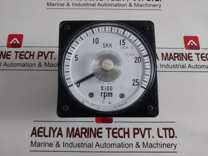 Toyo Keiki Dvf-11 Rpm Meter 0 To 25 X100 Rpm