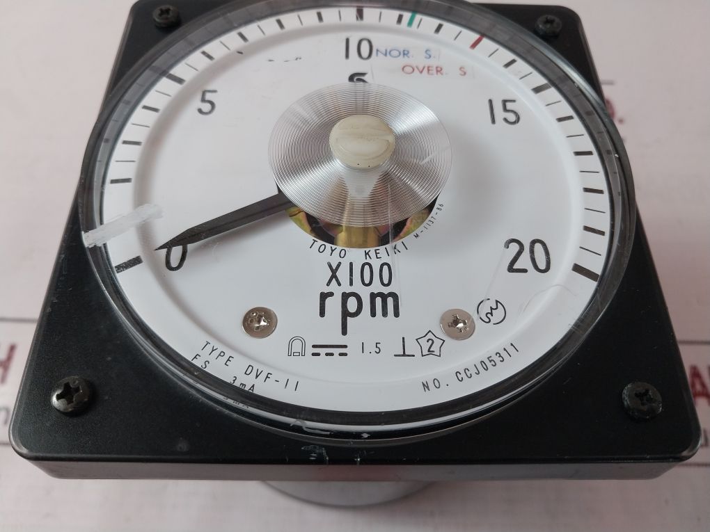 Toyo Keiki Dvf-11 Meter 0-20 X100 Rpm