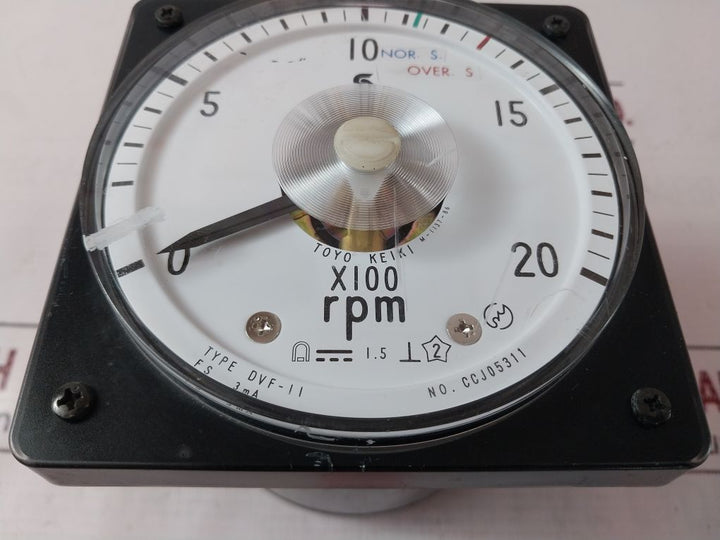 Toyo Keiki Dvf-11 Meter 0-20 X100 Rpm