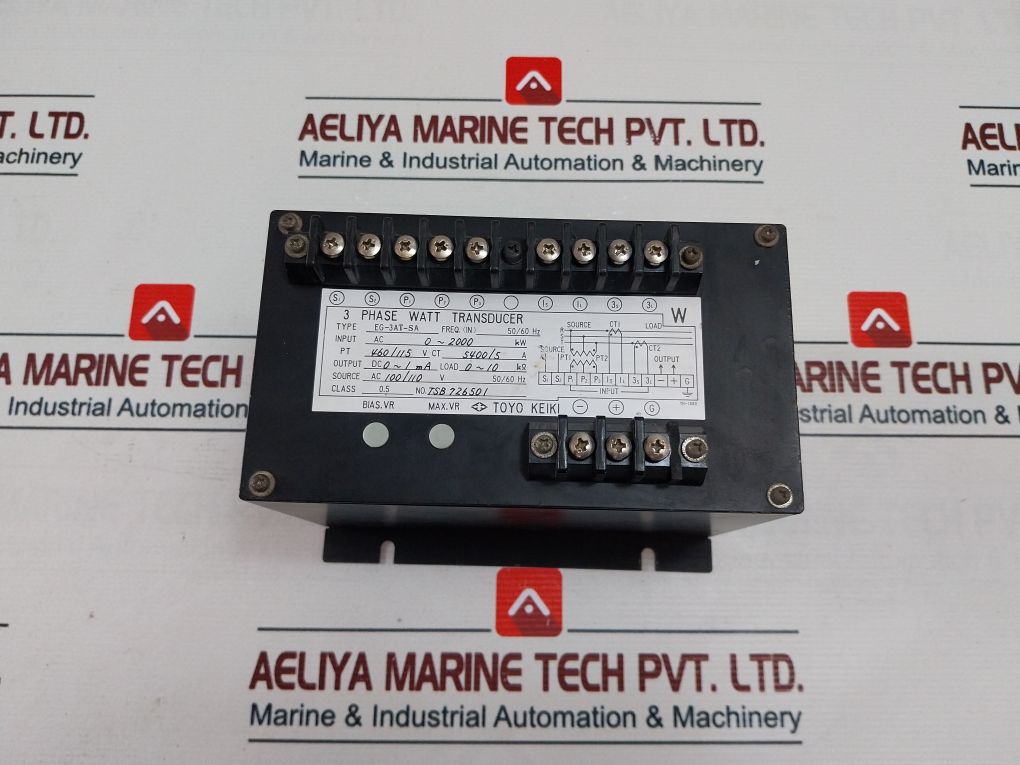 Toyo Keiki Eg-3At-sa 3 Phase Watt Transducer