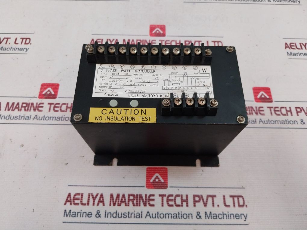 Toyo Keiki Eg-3At-sd 3 Phase Watt Transducer