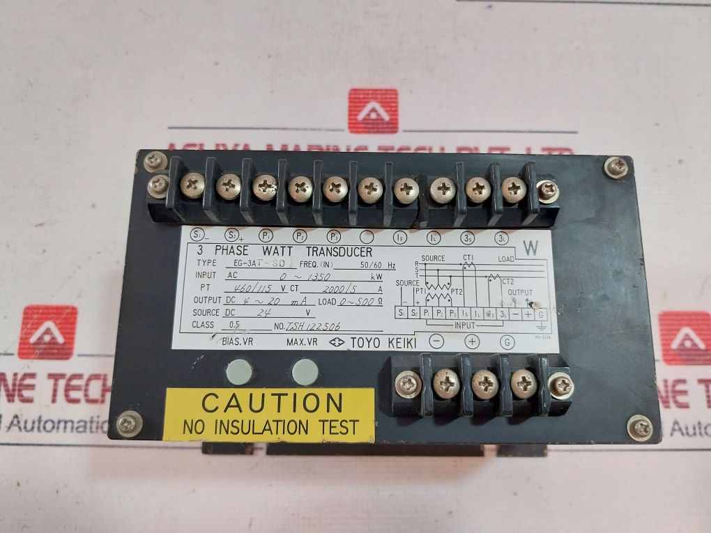Toyo Keiki Eg-3At-sd 3 Phase Watt Transducer