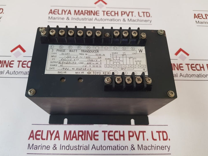 Toyo Keiki Eg-3At 3-phase Watt Transducer