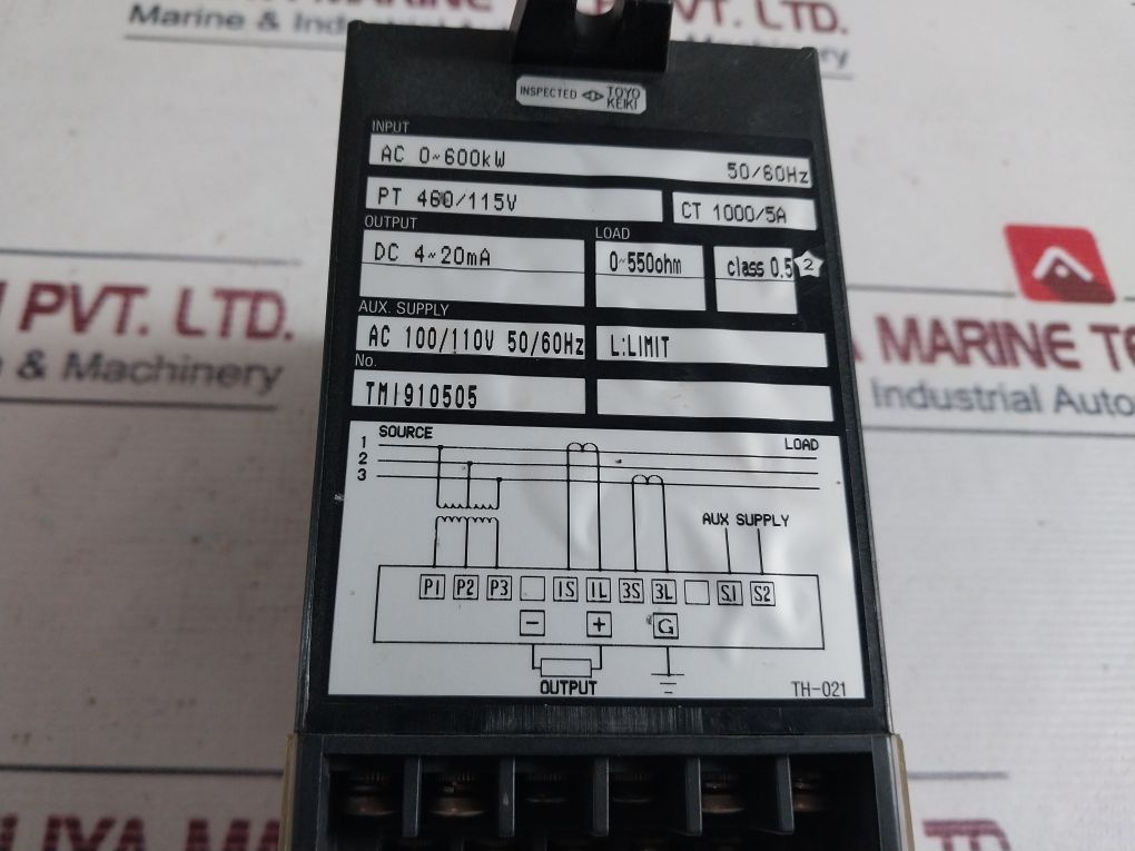 Toyo Keiki Egm-23L 3 Phase 3 Wire Watt Transducer