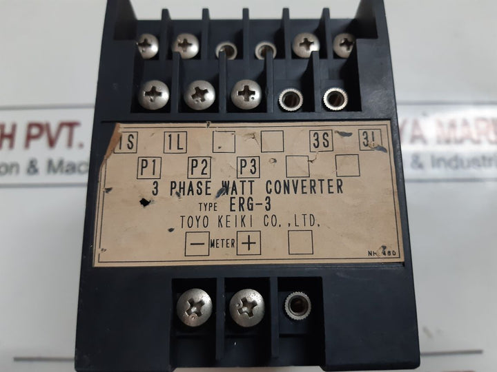 Toyo Keiki Erg-3 3-phase Watt Converter 115V 5A
