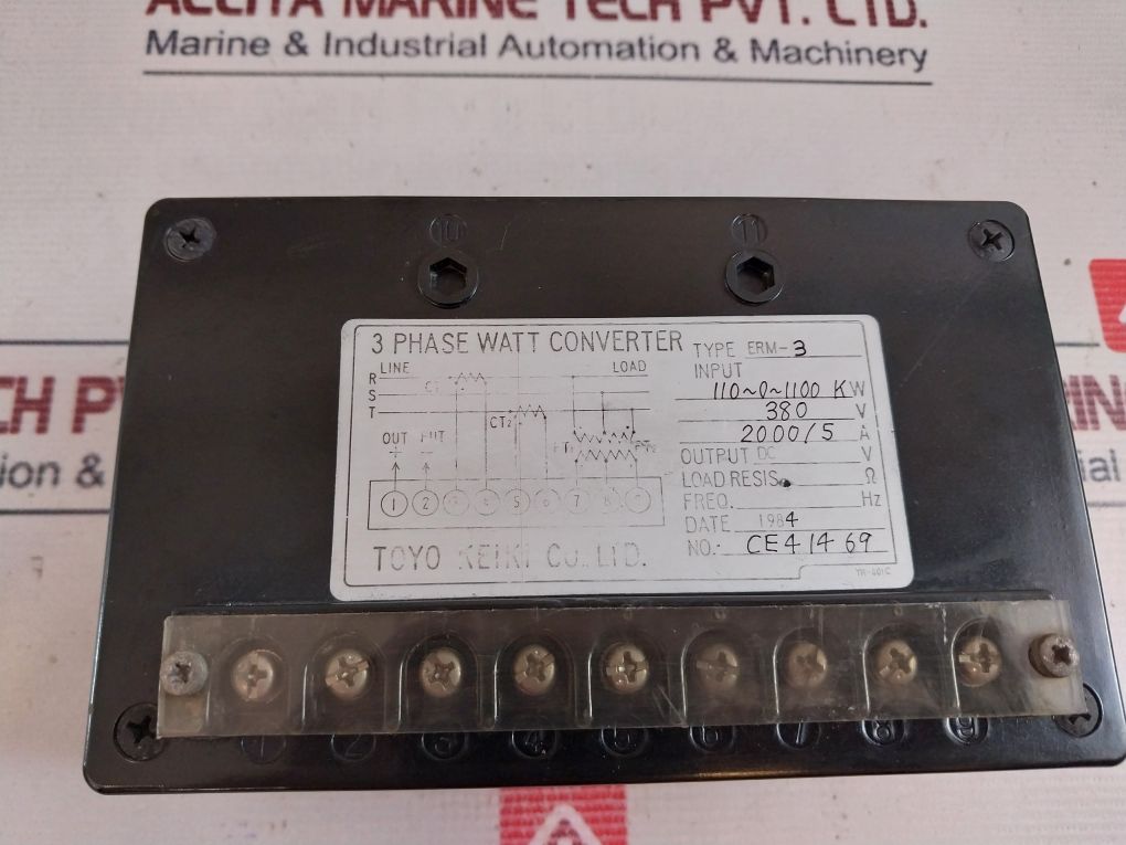 Toyo Keiki Erm-3 3 Phase Watt Converter