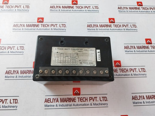 Toyo Keiki Erm-3 3 Phase Watt Converter 5A 115V