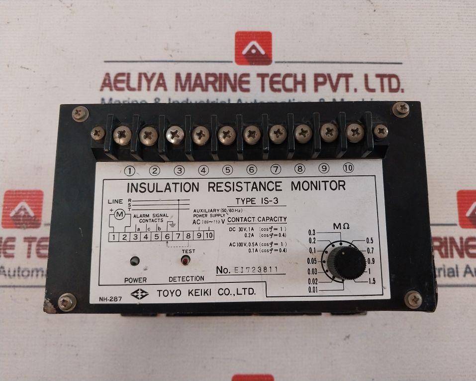 Toyo Keiki Is-3 Insulation Resistance Monitor Ac100~115V