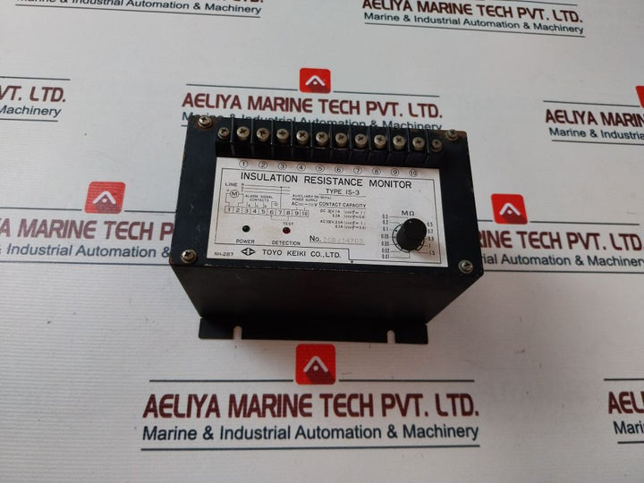 Toyo Keiki Is-3 Insulation Resistance Monitor Ac 200~230V