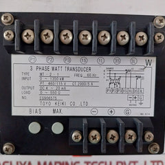 Toyo Keiki Mt-2-1 3 Phase Watt Transducer 60Hz