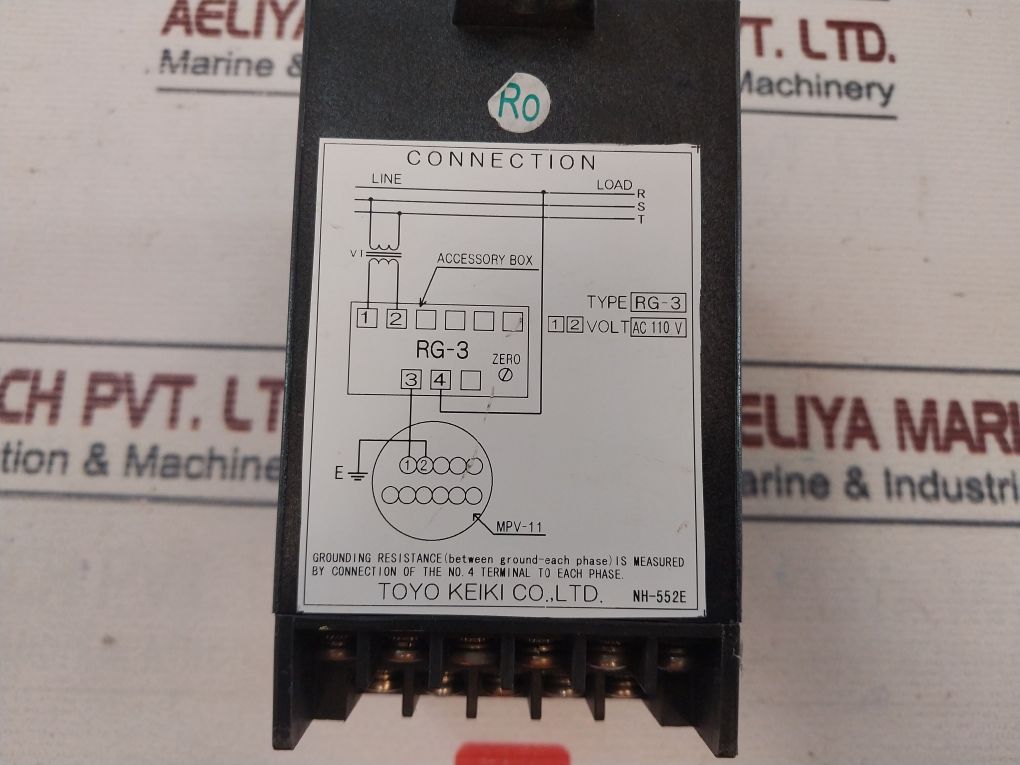 Toyo Keiki Rg-3 Grounding Resistance Meter Ac110V