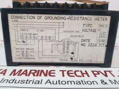 Toyo Rm-3 Connection Of Grounding Resistance Meter Nh-288