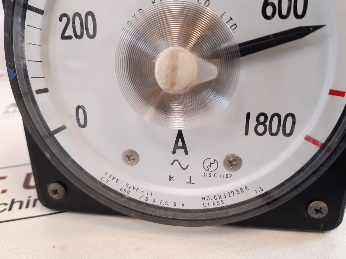 Toyo Keiki Sevf-11 Amp Meter 0 To 1800
