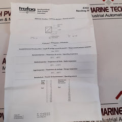 Trafag 8202.81.2210 Pressure Transmitter 0...40 Bar-g, 0...4 Mpa-g
