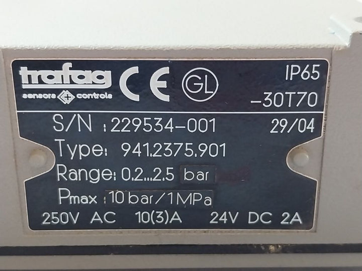 Trafag 941.2375.901 Pressure Switch 10 Bar/1 Mpa 2063Z3