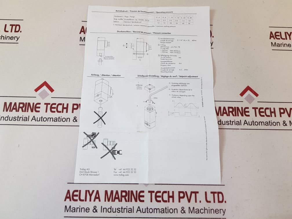 Trafag Picostat 9B4.3377 Pressure Switch
