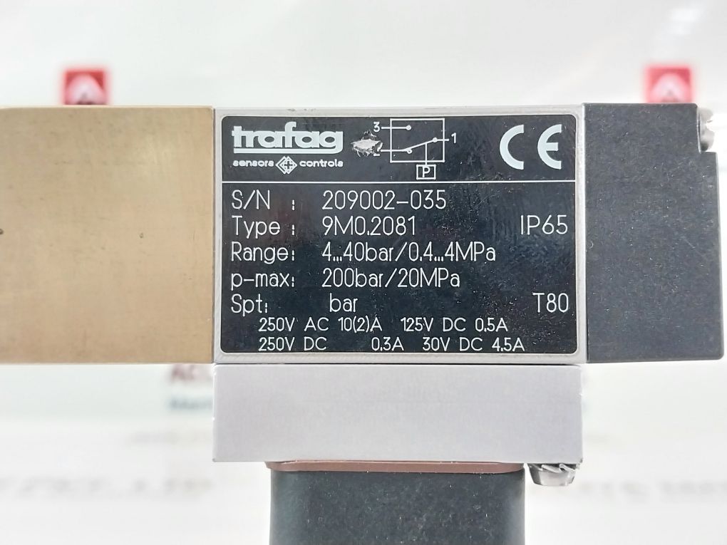 Trafag Sensors + Controls 9M0.2081 Pressure Switch 4..40 Bar
