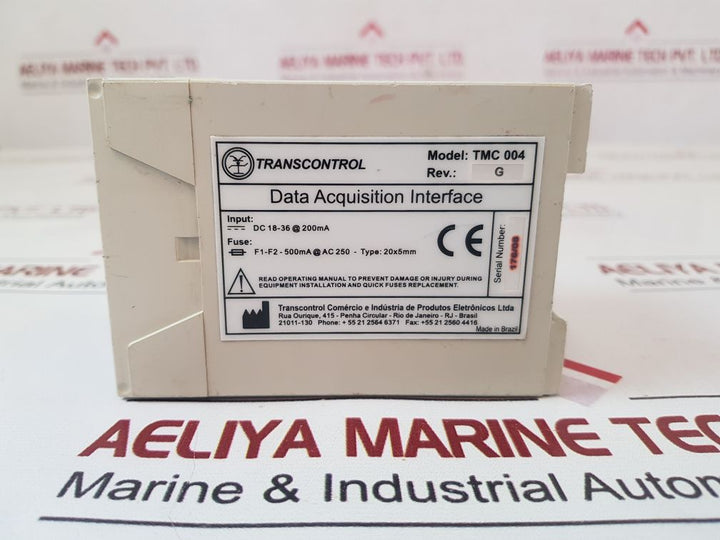 Transcontrol Tmc-004 Data Acquisition Interface