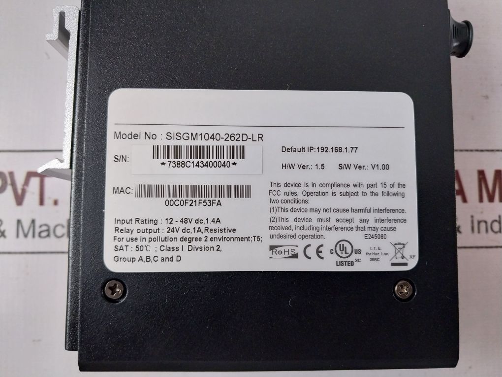 Transition Networks Sisgm1040-262D-lr Ethernet Switch