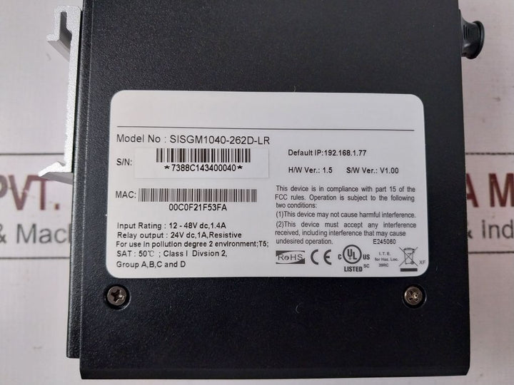 Transition Networks Sisgm1040-262D-lr Ethernet Switch