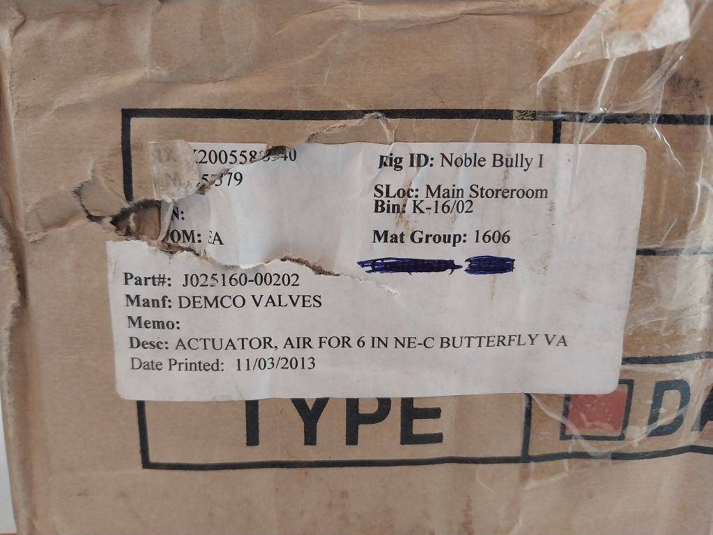 Triac Controls 2D80Da Air Pneumatic Actuator J025160-00202