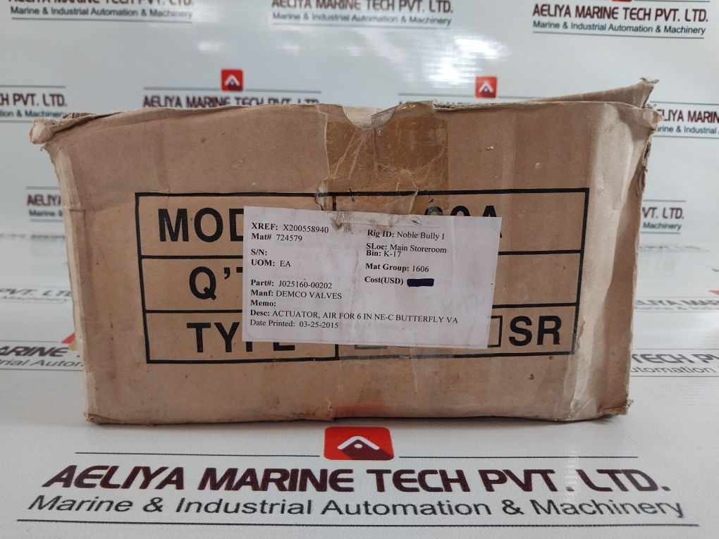Triac Controls 2D80Da Air Pneumatic Actuator J025160-00202