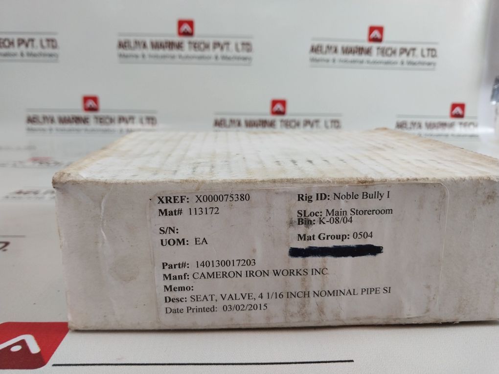 Tribocor 140130-01-72-03 Rev: 02 Valve Seat Wrb: 96.0