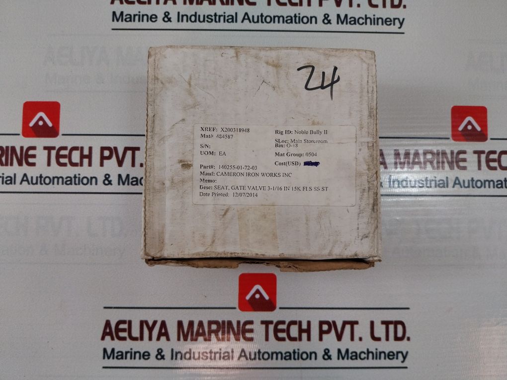 Tribocor Technologies 140255-01-72-03 Seat Gate Valve 3-1/16 In 15K Fls Ss St