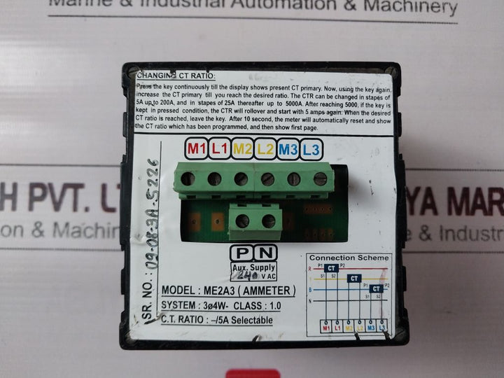 Trinity Me2A3 Three Phase Digital Ammeter