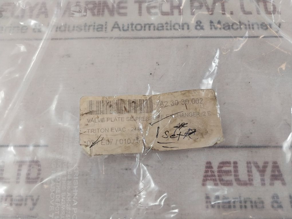 Triton-evac 24864 Pressure Exchanger Valve Plate