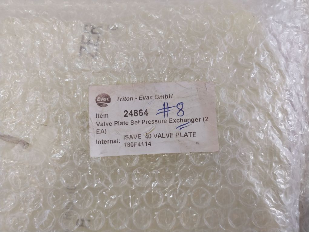 Triton-evac 24864 Pressure Exchanger Valve Plate