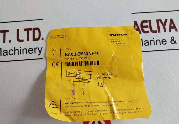 Turck Bi10U-em30-vp4X Proximity Sensor 10…65 Vdc
