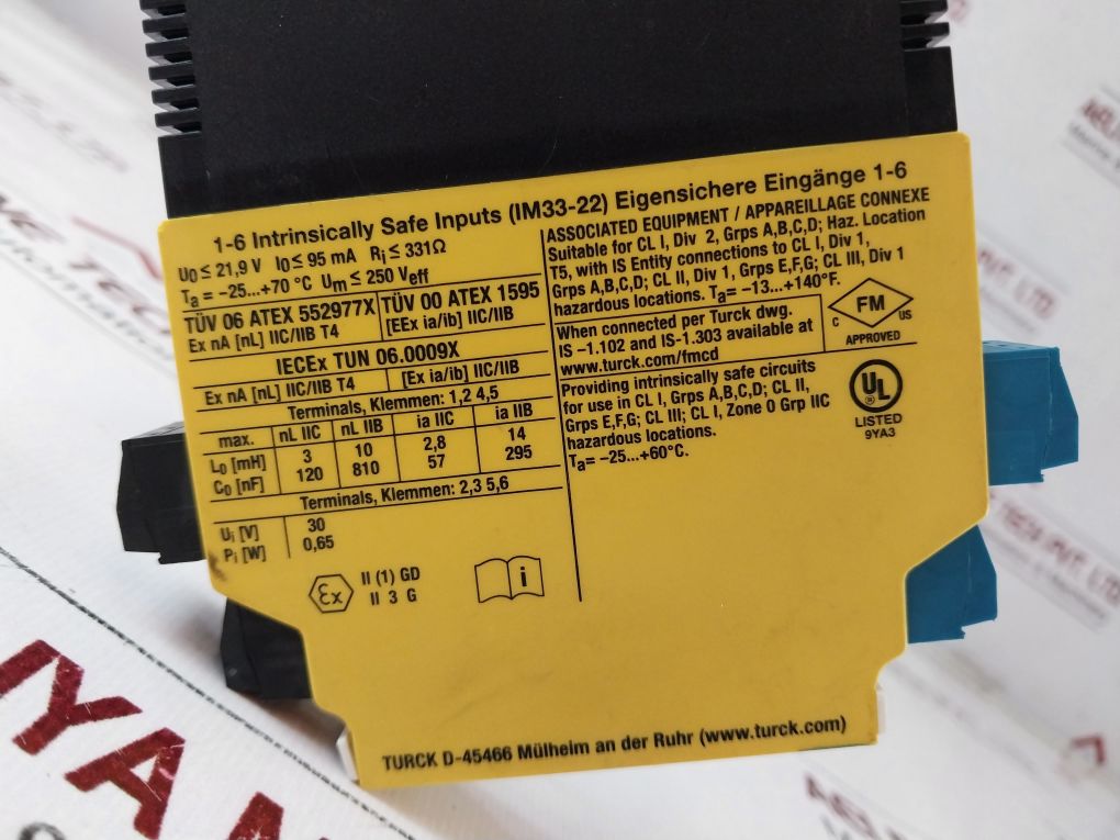 Turck Im33-22Ex-hi Hart Isolating Transducer 24Vdc